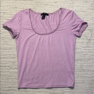 Purple Lace Trim Top